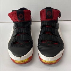 Size 6.5y - Nike Zoom LeBron 4 Black White Red 2006